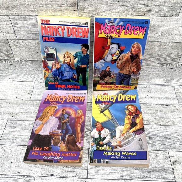 The Nancy Drew Files, 4 Paperback Books by Carolyn Keene, Cases 65, 77, 79, & 81 - Picture 1 of 8